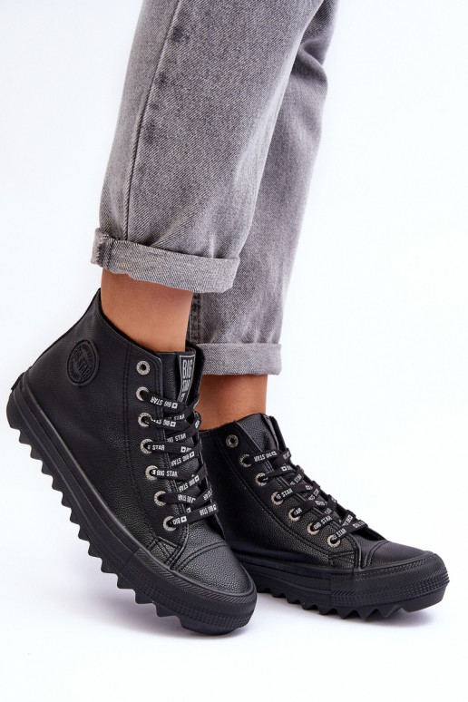 Sapatos de lazer Big Star Alto aquecimento cor preta EE274110 Sapatos de lazer Big Star Alto aquecimento cor preta EE274110
