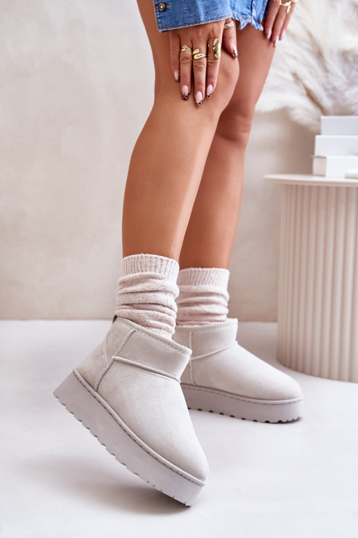 Botas de neve Feminino com uma plataforma aquecimento com pelo por dentro cor cinza Xamella Botas de neve Feminino com uma plataforma aquecimento com pelo por dentro cor cinza Xamella