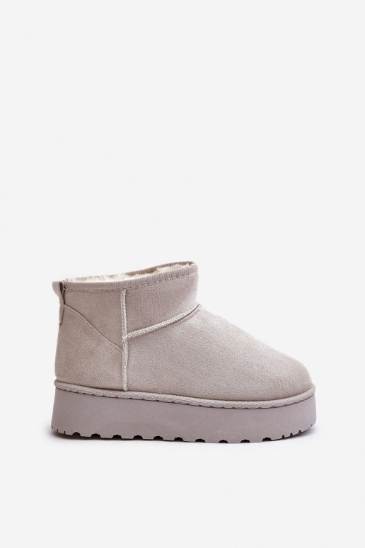 Botas de neve Feminino com uma plataforma aquecimento com pelo por dentro cor cinza Xamella Botas de neve Feminino com uma plataforma aquecimento com pelo por dentro cor cinza Xamella