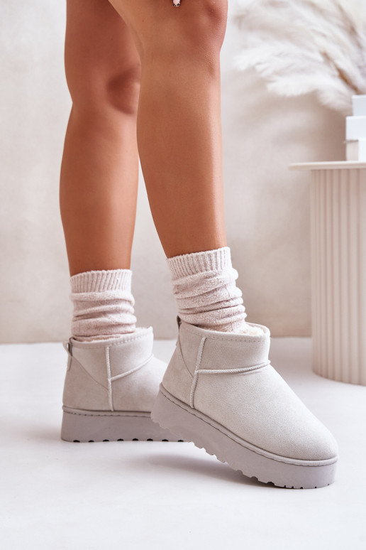 Botas de neve Feminino com uma plataforma aquecimento com pelo por dentro cor cinza Xamella Botas de neve Feminino com uma plataforma aquecimento com pelo por dentro cor cinza Xamella