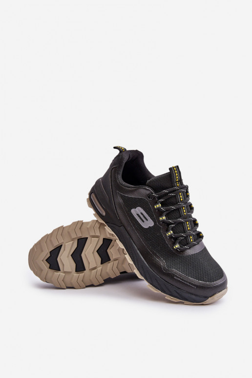 tênis para homens com uma plataforma cor preta Idama