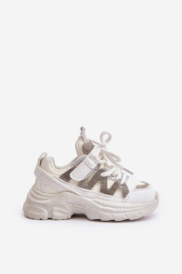 À modalo de tênis Infantil com olhos brilhantes cor branca Rianalla 2