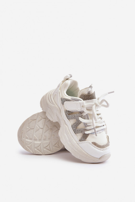 À modalo de tênis Infantil com olhos brilhantes cor branca Rianalla À modalo de tênis Infantil com olhos brilhantes cor branca Rianalla