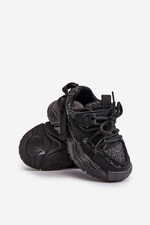 À modalo de tênis Infantil Ozdobione Cekinami cor preta Liatoma À modalo de tênis Infantil Ozdobione Cekinami cor preta Liatoma