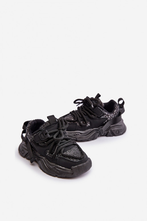 À modalo de tênis Infantil Ozdobione Cekinami cor preta Liatoma À modalo de tênis Infantil Ozdobione Cekinami cor preta Liatoma