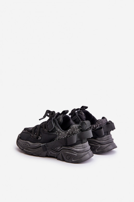 À modalo de tênis Infantil Ozdobione Cekinami cor preta Liatoma À modalo de tênis Infantil Ozdobione Cekinami cor preta Liatoma