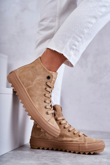 Sapatos de lazer Big Star Alto aquecimento cor marrom GG274072