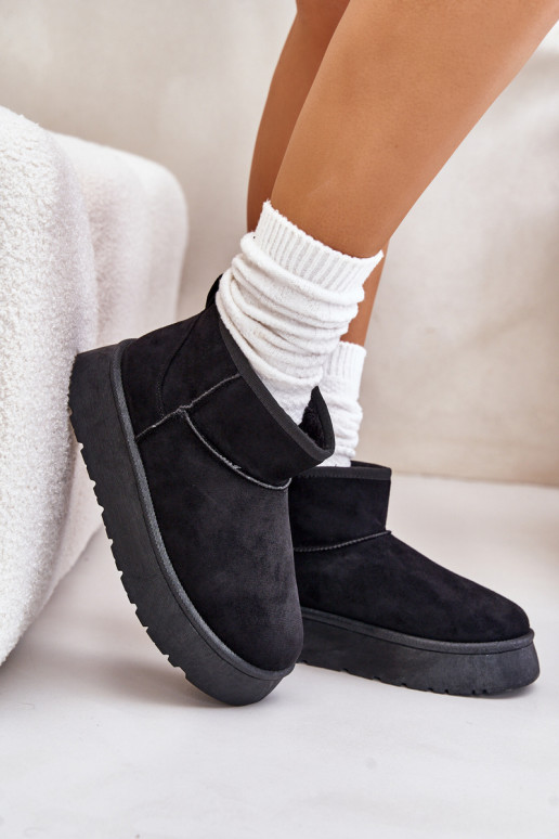 Baixo Botas de neve Feminino com uma plataforma aquecimento com pelo por dentro cor preta Saldren Baixo Botas de neve Feminino com uma plataforma aquecimento com pelo por dentro cor preta Saldren