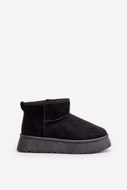 Baixo Botas de neve Feminino com uma plataforma aquecimento com pelo por dentro cor preta Saldren Baixo Botas de neve Feminino com uma plataforma aquecimento com pelo por dentro cor preta Saldren