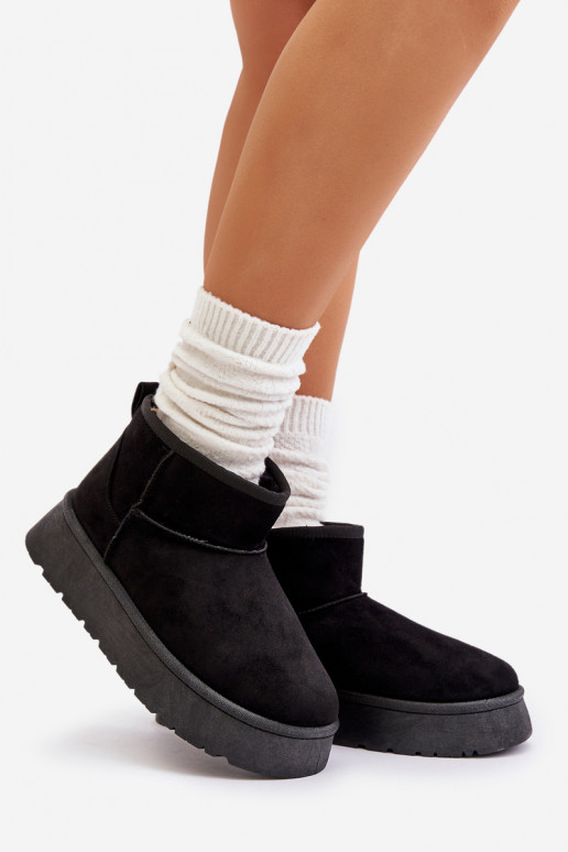 Baixo Botas de neve Feminino com uma plataforma aquecimento com pelo por dentro cor preta Saldren Baixo Botas de neve Feminino com uma plataforma aquecimento com pelo por dentro cor preta Saldren