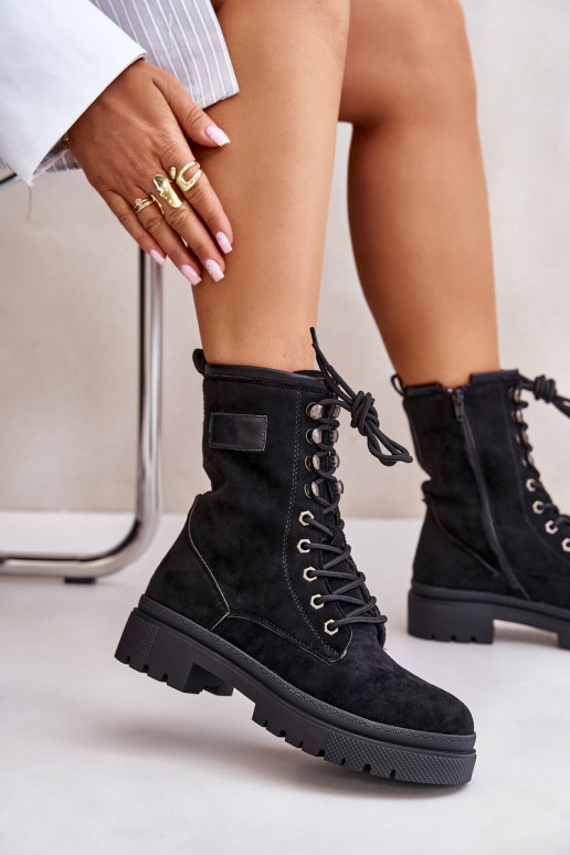 Botins de trabalho Feminino Casal o castelo Z de camurça ecológicau cor preta Savalann Botins de trabalho Feminino Casal o castelo Z de camurça ecológicau cor preta Savalann