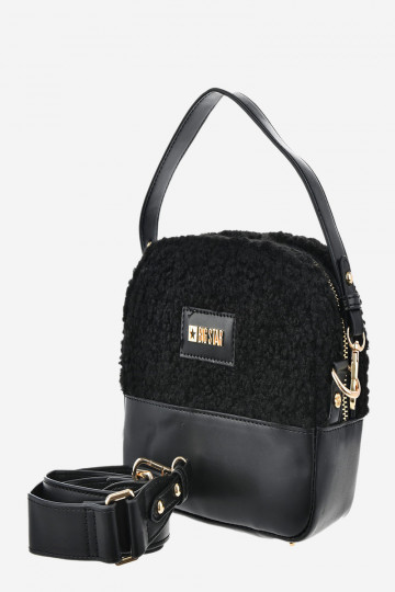 Uma pequena bolsa feminina Big Star OO574130 preto 2