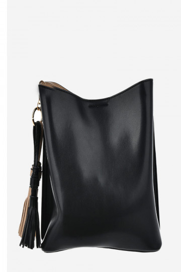 Uma bolsa pequena de couro ecológico Big Star OO574139 preto 2