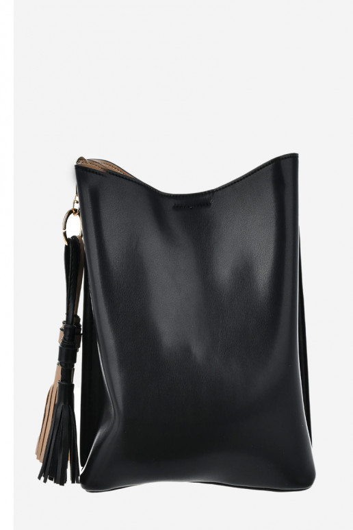 Uma bolsa pequena de couro ecológico Big Star OO574139 preto Uma bolsa pequena de couro ecológico Big Star OO574139 preto