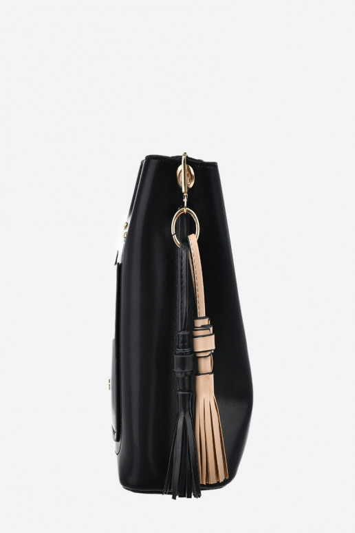 Uma bolsa pequena de couro ecológico Big Star OO574139 preto Uma bolsa pequena de couro ecológico Big Star OO574139 preto