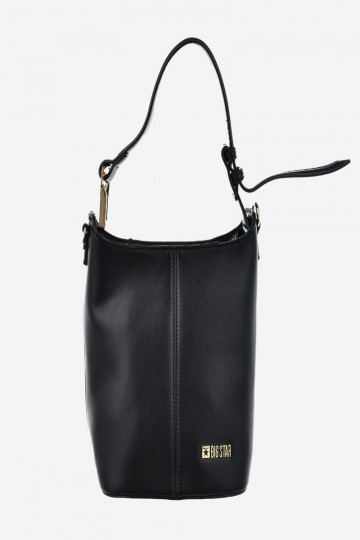 Bolsa pequena feminina em couro ecológico Big Star OO574133 preta