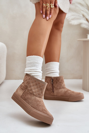 Botas botas de neve aquecidas com pele por dentro Big Star OO274A524 bege 2