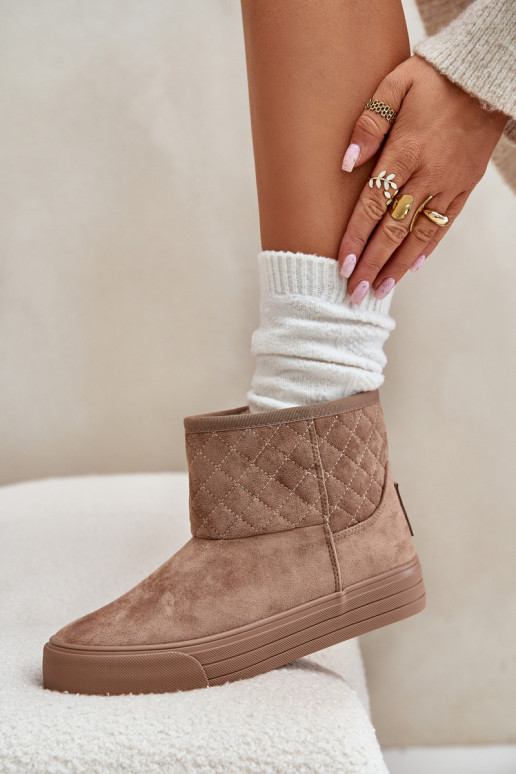 Botas Botas de neve Casal o castelo aquecimento com pelo por dentro Big Star OO274A524 bege Botas Botas de neve Casal o castelo aquecimento com pelo por dentro Big Star OO274A524 bege