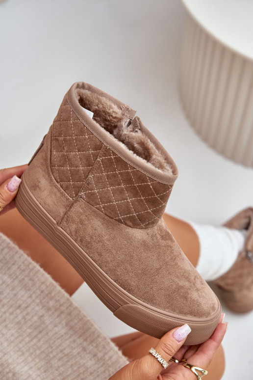 Botas Botas de neve Casal o castelo aquecimento com pelo por dentro Big Star OO274A524 bege Botas Botas de neve Casal o castelo aquecimento com pelo por dentro Big Star OO274A524 bege