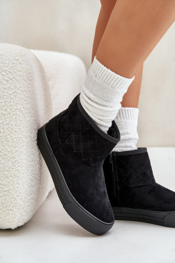 Botas Botas de neve Casal o castelo aquecimento com pelo por dentro Big Star OO274A522 cor preta