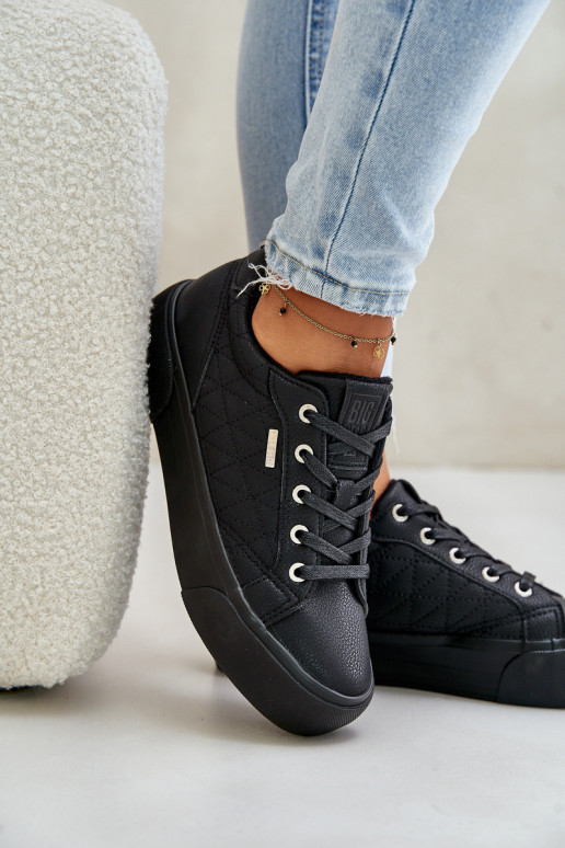 Sapatos de lazer com uma plataforma aquecimento Big Star OO274A465 cor preta Sapatos de lazer com uma plataforma aquecimento Big Star OO274A465 cor preta