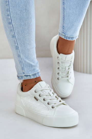 Sapatos de lazer com plataforma aquecida Big Star OO274A464 cor branca