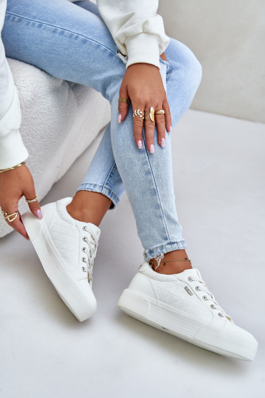 Sapatos de lazer com uma plataforma aquecimento Big Star OO274A464 cor branca