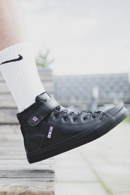 Sapatos casuais masculinos Big Star aquecimento cor preta Y174020FEM