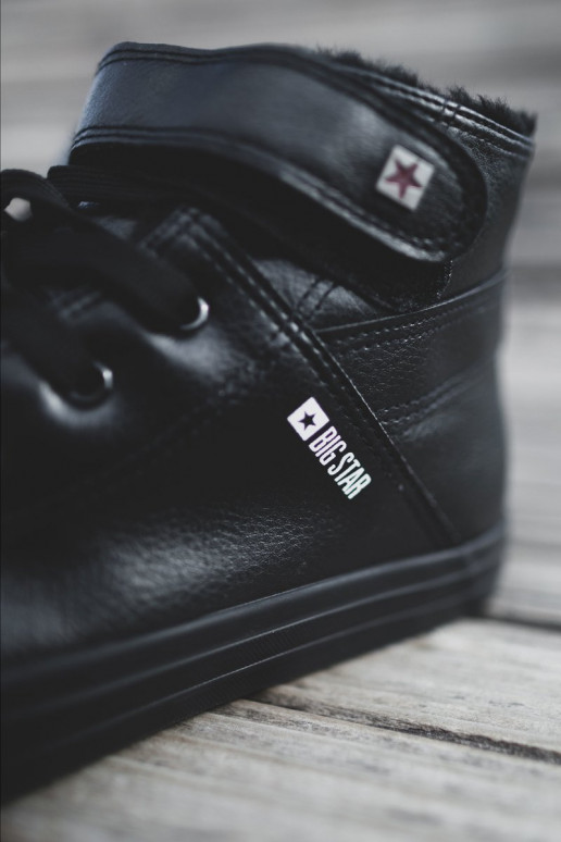 Sapatos casuais masculinos Big Star aquecimento cor preta Y174020FEM