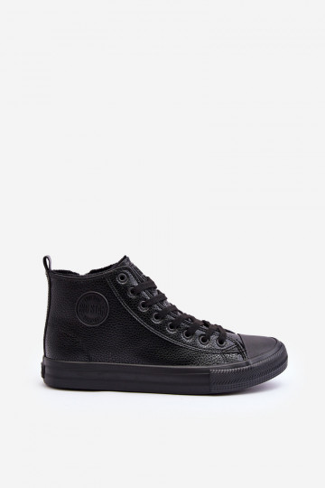 Sapatos casuais isolados para homem com fecho de correr em preto Big Star MM174012 2