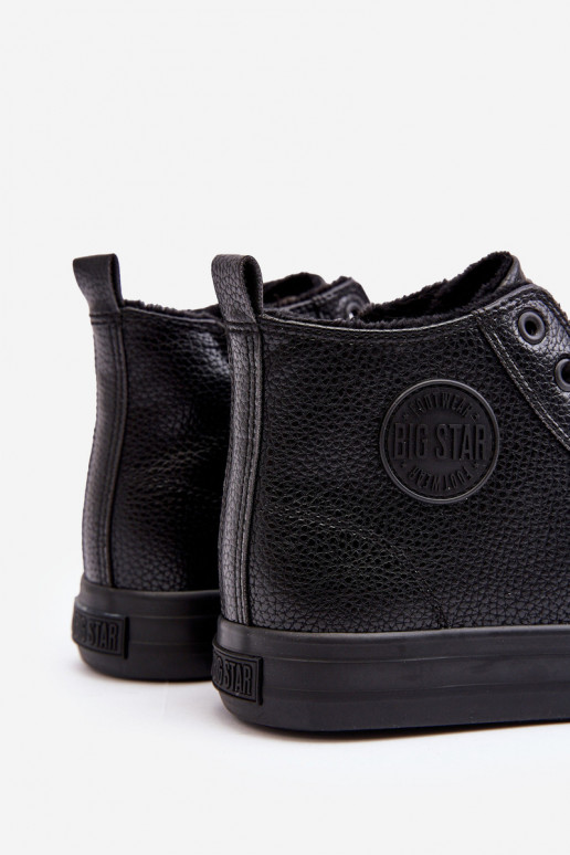 aquecimento para homens sapatos casuais com zíperes cor preta Big Star MM174012