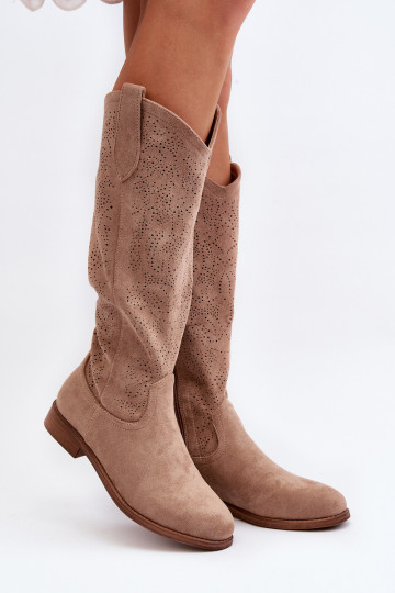 Botas compridas abertas... 2