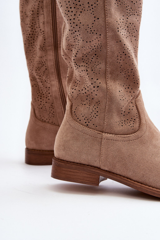 Botas compridas abertas para mulher... Botas compridas abertas para mulher...