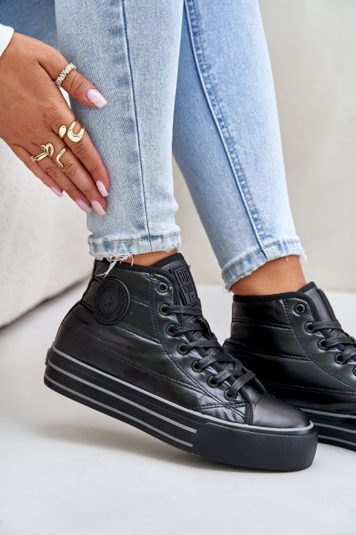 aquecimento Sapatos de lazer com uma plataforma OO274A471 cor preta aquecimento Sapatos de lazer com uma plataforma OO274A471 cor preta