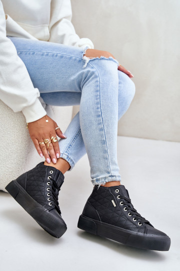 aquecimento Sapatos de lazer Z Przeszyciami Big Star OO274A480 cor preta