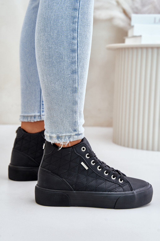 aquecimento Sapatos de lazer Z Przeszyciami Big Star OO274A480 cor preta