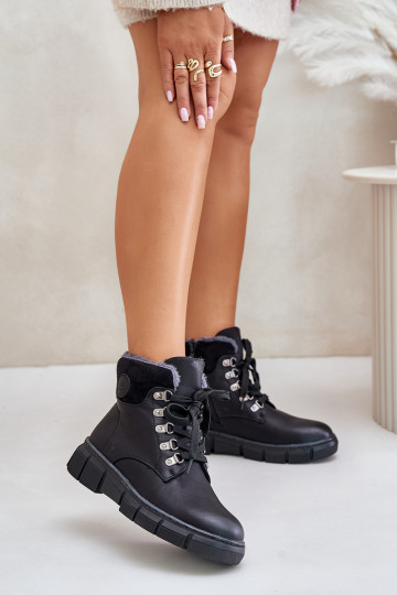 Botas com isolamento para mulher em preto Mevanisa 2