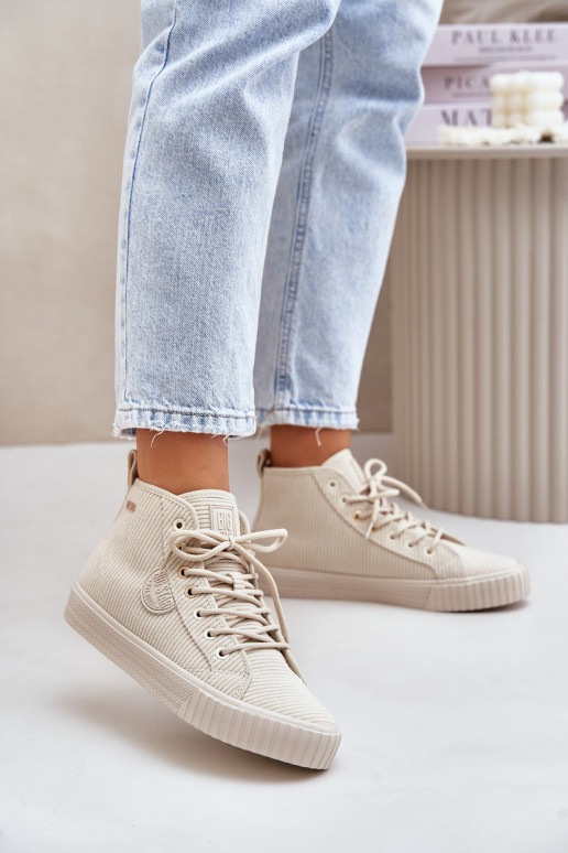 aquecimento Veludo Sapatos de lazer Big Star OO274771 Hi-Poly System bege