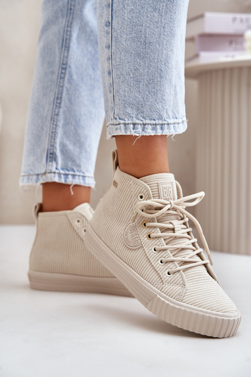 aquecimento Veludo Sapatos de lazer Big Star OO274771 Hi-Poly System bege