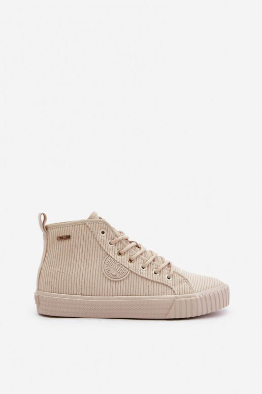 aquecimento Veludo Sapatos de lazer Big Star OO274771 Hi-Poly System bege