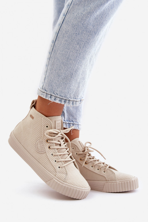 aquecimento Veludo Sapatos de lazer Big Star OO274771 Hi-Poly System bege