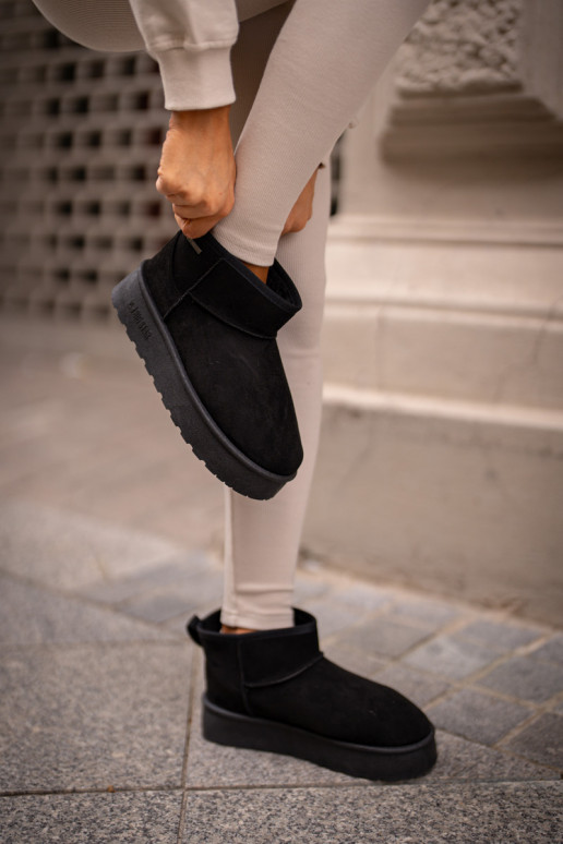 Botas de neve com plataforma Big Star OO274A099 cor preta Botas de neve com plataforma Big Star OO274A099 cor preta