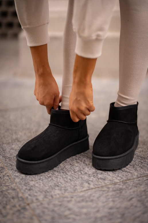 Botas de neve com plataforma Big Star OO274A099 cor preta Botas de neve com plataforma Big Star OO274A099 cor preta