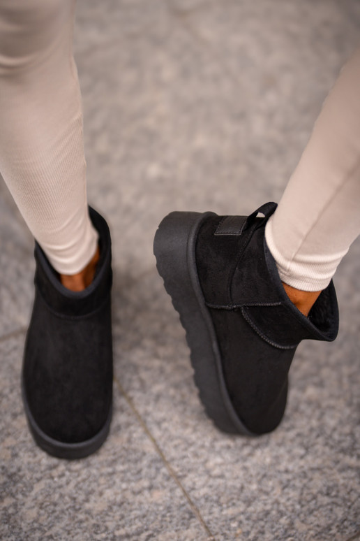 Botas de neve com plataforma Big Star OO274A099 cor preta Botas de neve com plataforma Big Star OO274A099 cor preta