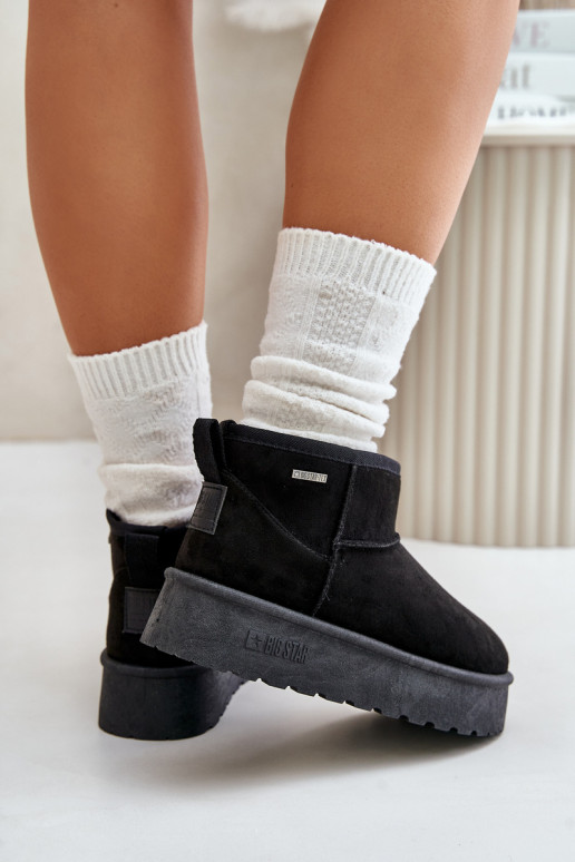 Botas de neve com plataforma Big Star OO274A099 cor preta Botas de neve com plataforma Big Star OO274A099 cor preta