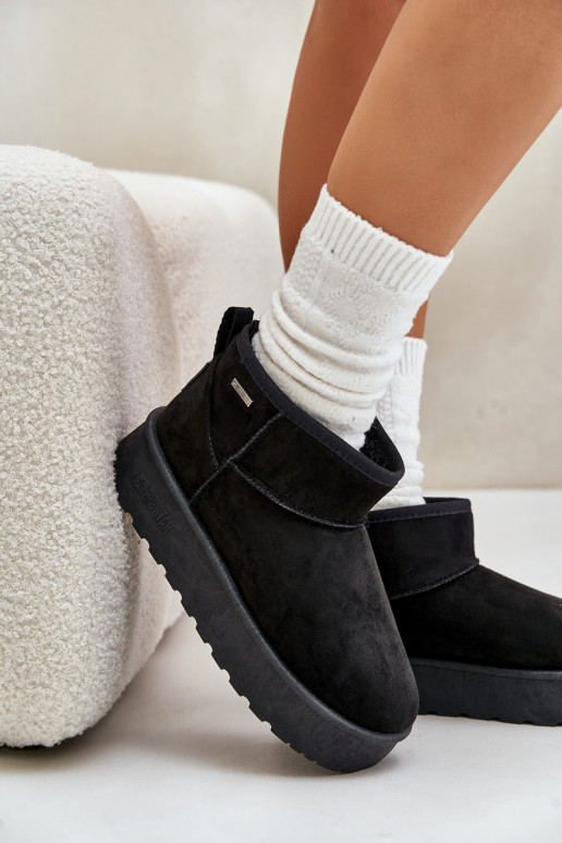 Botas de neve com plataforma Big Star OO274A099 cor preta Botas de neve com plataforma Big Star OO274A099 cor preta