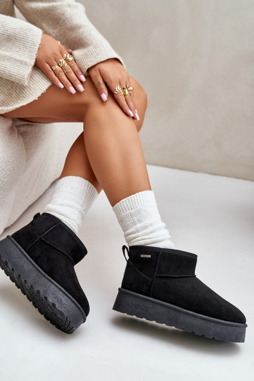 Botas de neve com plataforma Big Star OO274A099 cor preta Botas de neve com plataforma Big Star OO274A099 cor preta