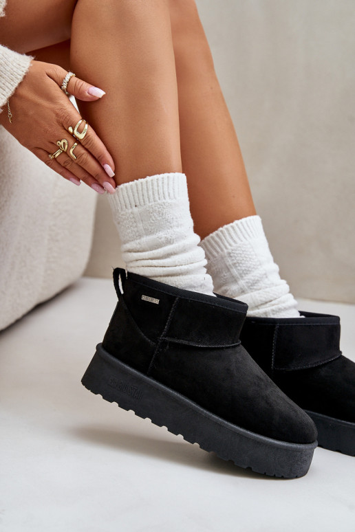 Botas de neve com plataforma Big Star OO274A099 cor preta Botas de neve com plataforma Big Star OO274A099 cor preta