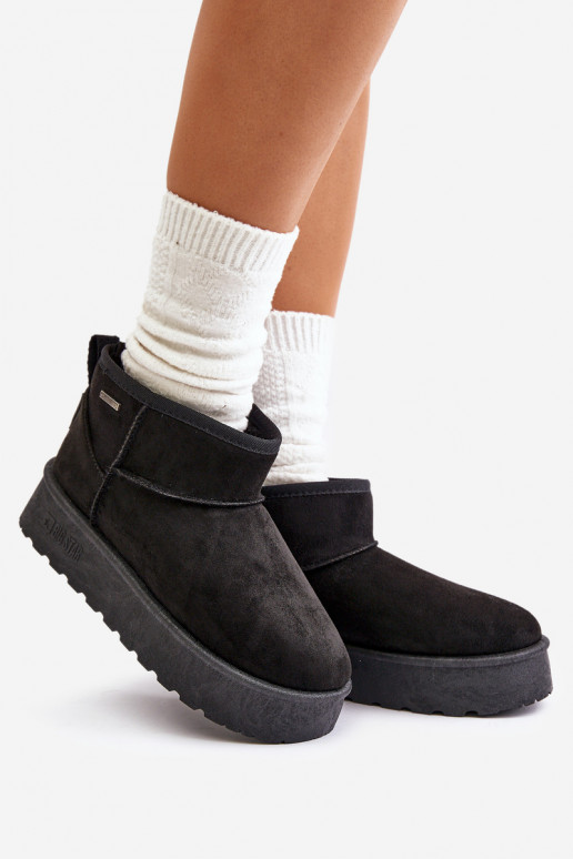 Botas de neve com plataforma Big Star OO274A099 cor preta Botas de neve com plataforma Big Star OO274A099 cor preta