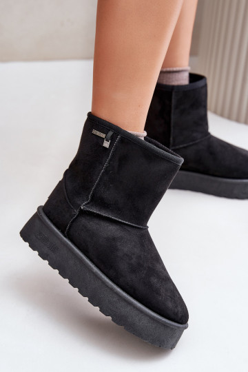 Alto Botas de neve Feminino com uma plataforma Big Star OO274898 cor preta